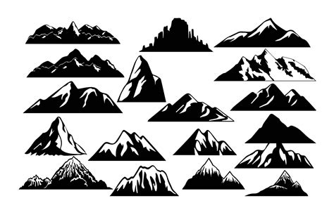 Mountain Clipart Mountain Silhouette Mountain Svg - Etsy