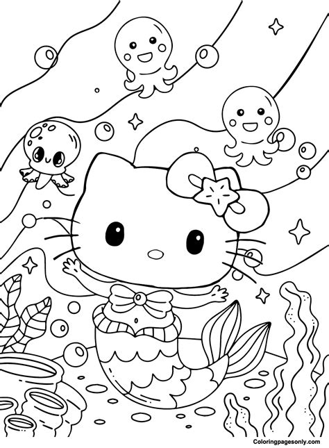 Hello Kitty Alphabet Letters Coloring Pages