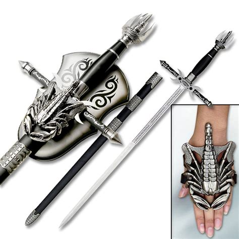 Scorpion King Sword with Plaque and Detachable Claw Guard