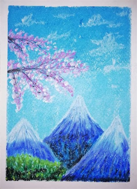 Snowy Mountain Painting