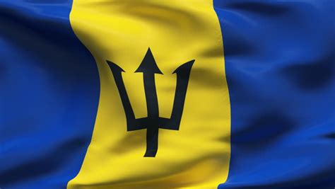 Flag Of Barbados Beautiful 3d Animation Of Barbados Flag In Loop Mode ...