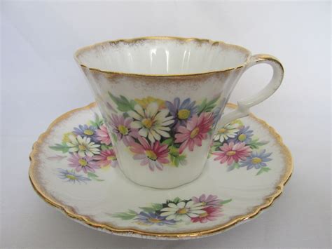 Vintage Royal Standard English Bone China Cup & Saucer - Anemones ...