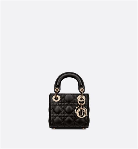 Lady Dior Micro Bag Black Cannage Lambskin | DIOR