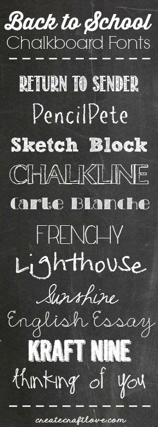 Back to School Chalkboard Fonts