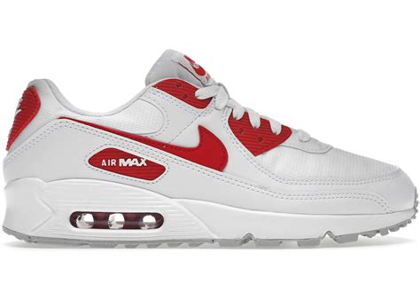 Nike Air Max 90 White University Red Men's - DX8966-100 - US