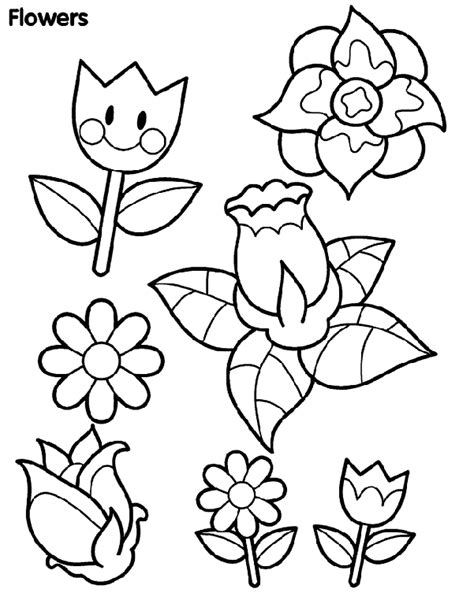 Spring Flowers Coloring Page for Kids | crayola.com