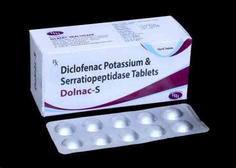 Diclofenac Potassium 50mg & Serratiopeptidase 10mg Tablets at Rs 660 ...