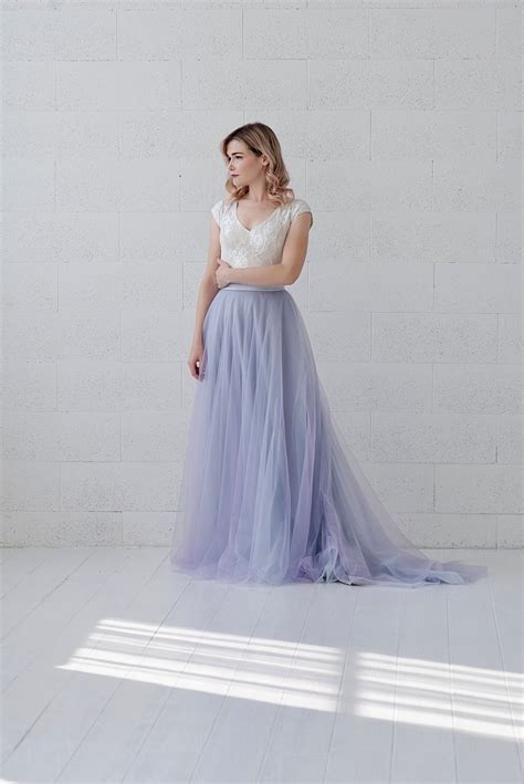 Morgana - lavender and blue wedding dress