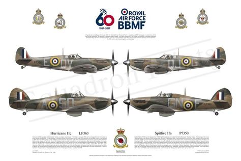 Spitfire and Hurricane - Print | Squadron Prints | Fighter jets, Wwii ...