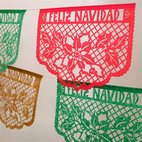 FELIZ NAVIDAD banner | Ay Mujer shop - Fine papel picado for weddings ...