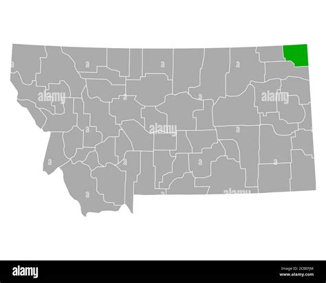 Map of Sheridan in Montana Stock Photo - Alamy