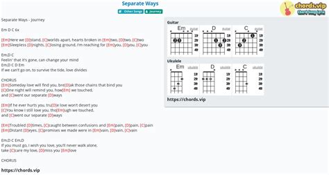 Chord: Separate Ways - tab, song lyric, sheet, guitar, ukulele | chords.vip