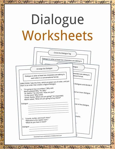 Dialogue Examples, Definition and Worksheets | KidsKonnect