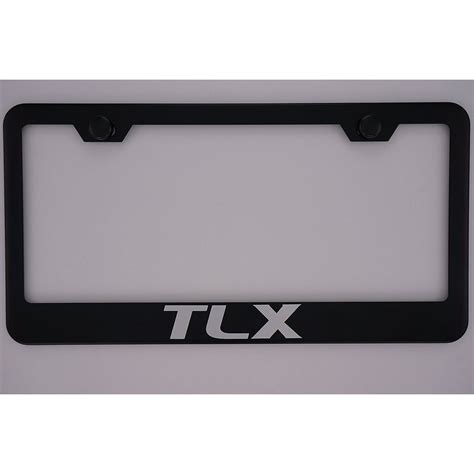 Acura TLX Black License Plate Frame with Caps, By PCR - Walmart.com ...