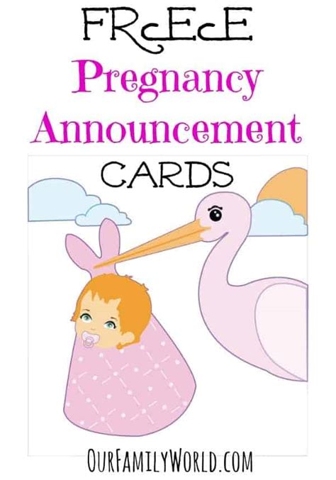 Great Free Pregnancy Announcement Cards in Dec 2024 - OurFamilyWorld.com