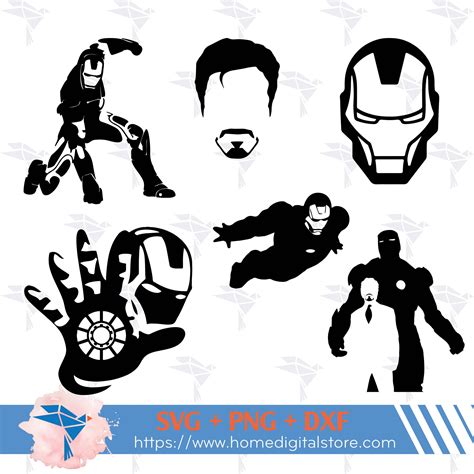 Iron Man Silhouette SVG, PNG, Instant Download Files For Cricut Design ...