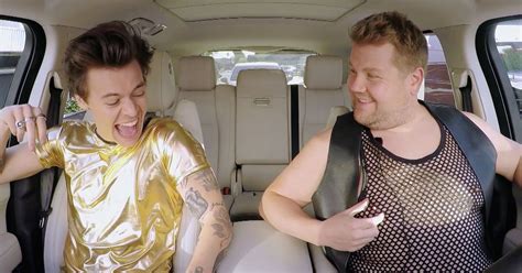 Harry Styles Carpool Karaoke James Corden Shirt Swap