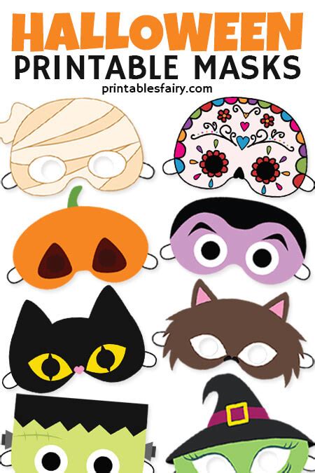 Printable Halloween Masks for Kids - The Printables Fairy