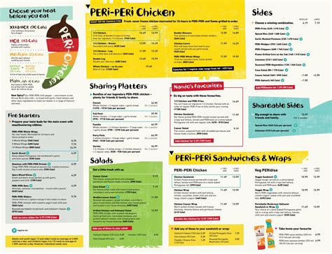 Nandos Menu Prices Canada