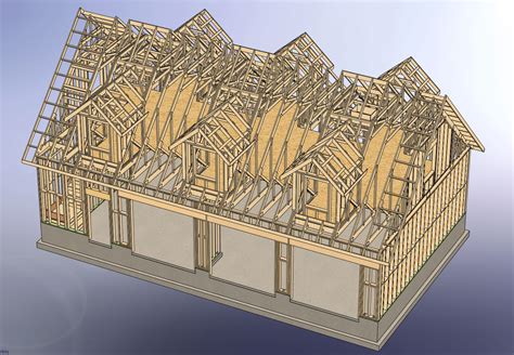 48x28 Garage with Attic and Six Dormers