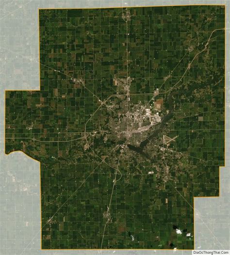 Map of Macon County, Illinois