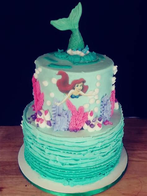 Little mermaid Buttercream cake - Decorated Cake by - CakesDecor