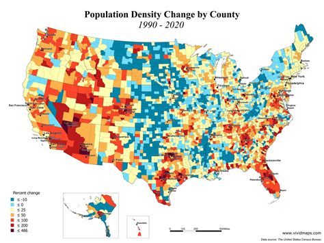 U.S. Population Density Mapped - Vivid Maps