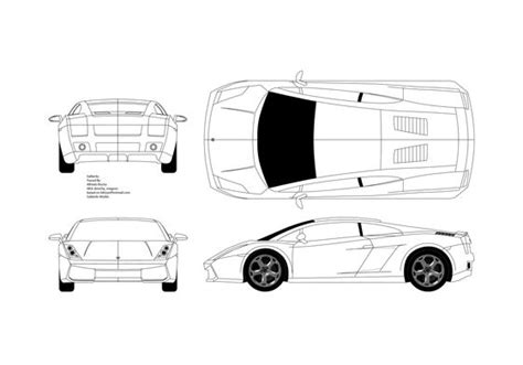 Download drawing Lamborghini Gallardo Coupe 2003 in ai pdf png svg formats