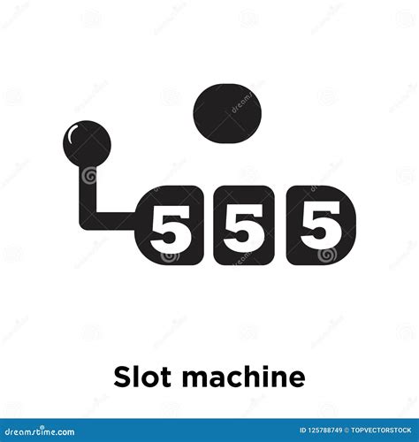 Slot Machine Icon Vector Isolated on White Background, Logo Concept of ...