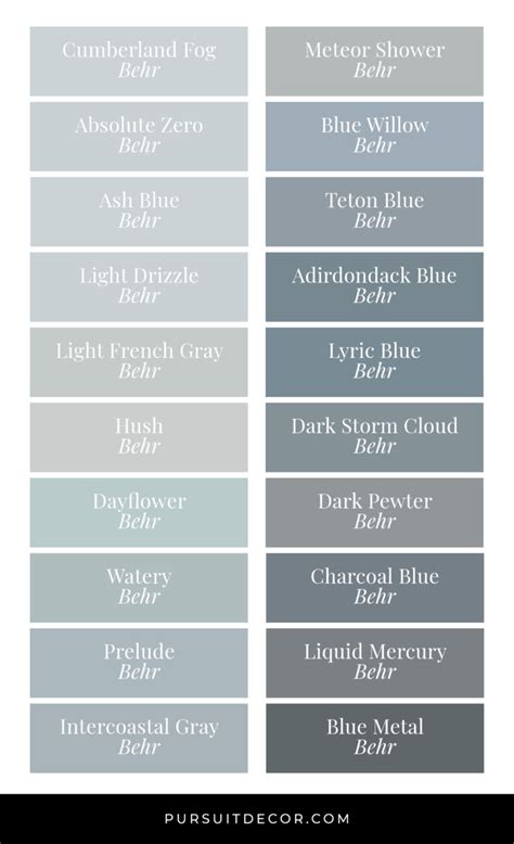 Best Behr Blue Gray Paint Colors for a Calming Home