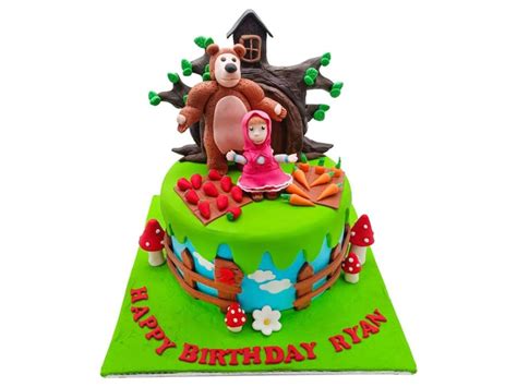 Masha & The Bear Cake | Buy Custom Cake | Kids Birthday Cake