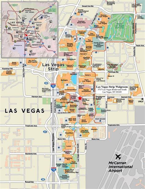 Las Vegas map - Las Vegas city map (United States of America)