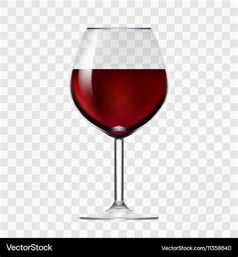 Transparent Wineglass With Red Wine Royalty Free Vector