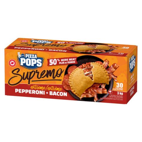 Pillsbury Pepperoni & Bacon Supremo Pizza Pops 30 Count - Costco ...