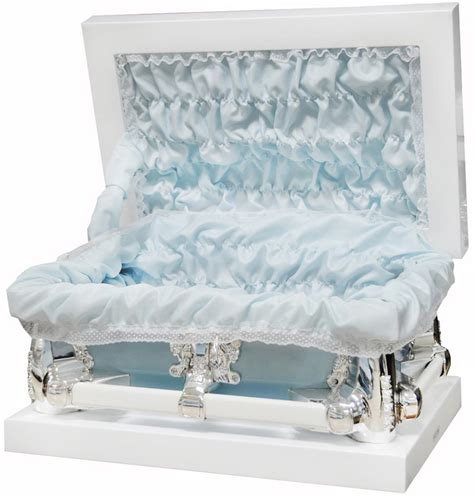 Best Price Caskets: 7913-FC-23" -White Child's Casket, Blue Interior ...