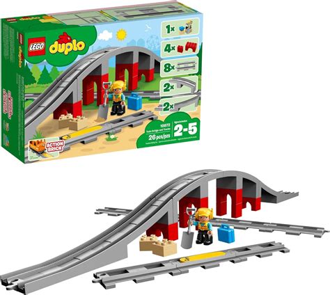 Amazon.com: LEGO DUPLO Town Train Bridge and Tracks 10872 - Toy Set for ...