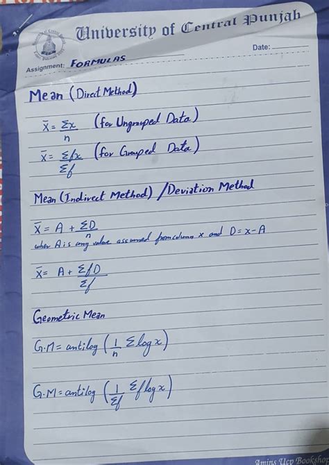 Formulas stats - Business statistics - Business administration - Studocu