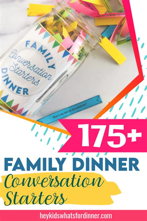 175+ Family Dinner Conversation Starters (with FREE download!) - Hey ...