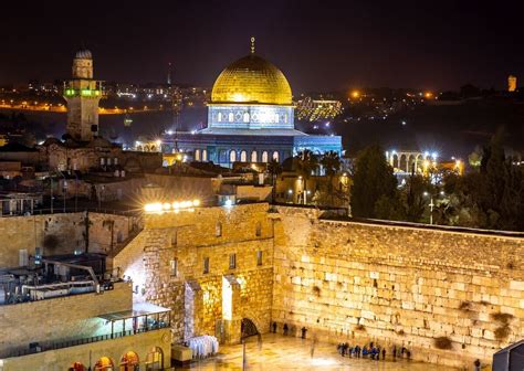 Jerusalem Skyline At Night