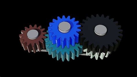 Animated Gears 8 3D model animated | CGTrader