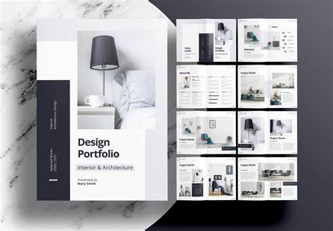 Free Indesign Modern Interior Portfolio Templates