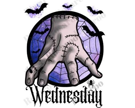 a hand with bats and the words wednesday on it