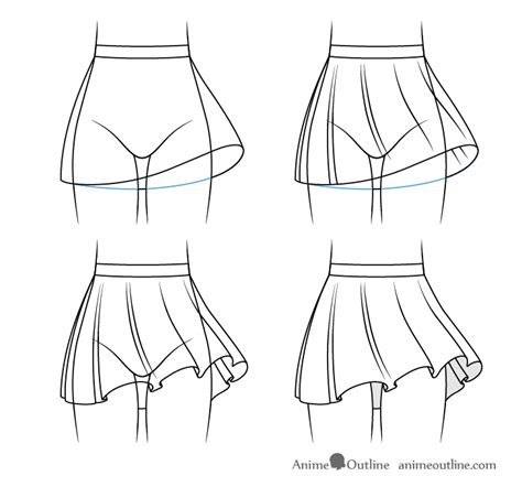 How to draw anime skirts step by step – Artofit