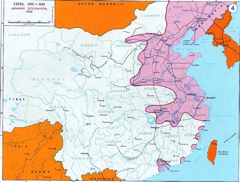 [Map] Map showing Japanese occupation of China, 1940 | World War II ...