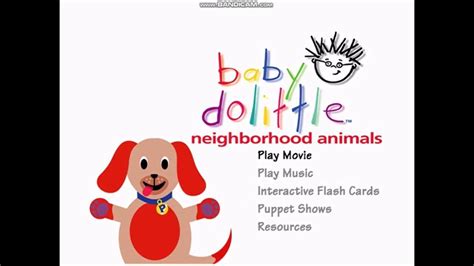 Baby dolittle neighborhood animals dvd menu - YouTube