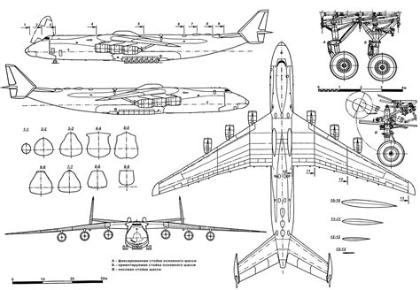 Antonov An-225 Mriya Blueprint - Download free blueprint for 3D modeling