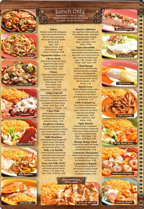 La Hacienda Mexican Restaurant menus in Greensboro, North Carolina ...