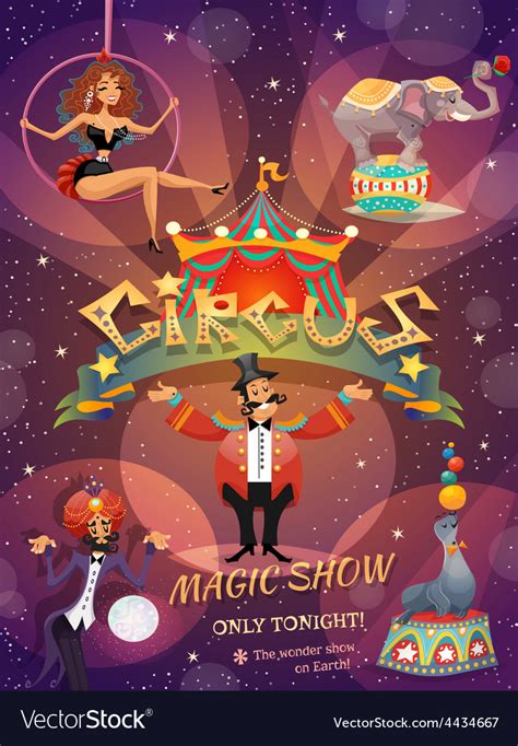 Circus show poster Royalty Free Vector Image - VectorStock