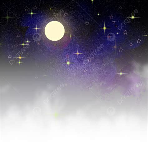 Full Moon Night PNG Picture, Night Moon Full Moon Sky Stars, Night ...