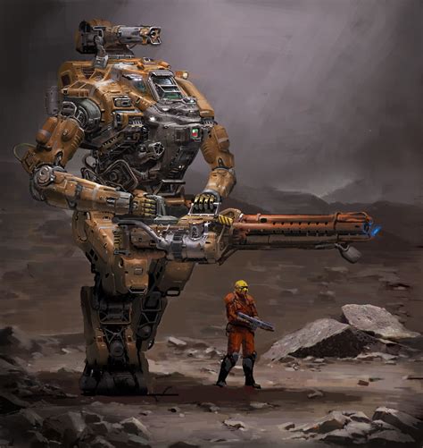 ArtStation - Heiringu Heavy mecha, Weiyi Qin | Mecha, Mech, Armor concept